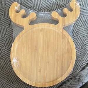 Reindeer Bamboo Serving Board - Festive Antler Platter